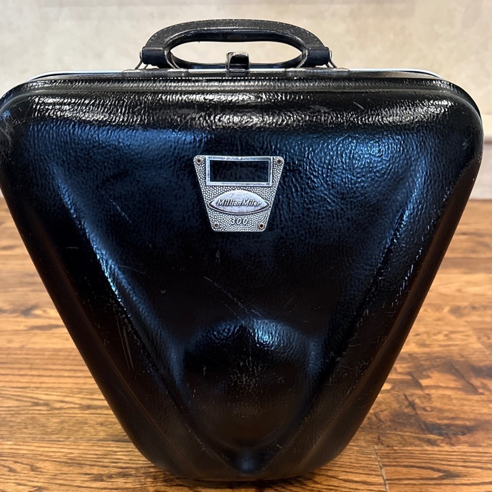 1970 Bowling Vintage Million Miler 300 Hard Shell Black Molded Carry on Suitcase